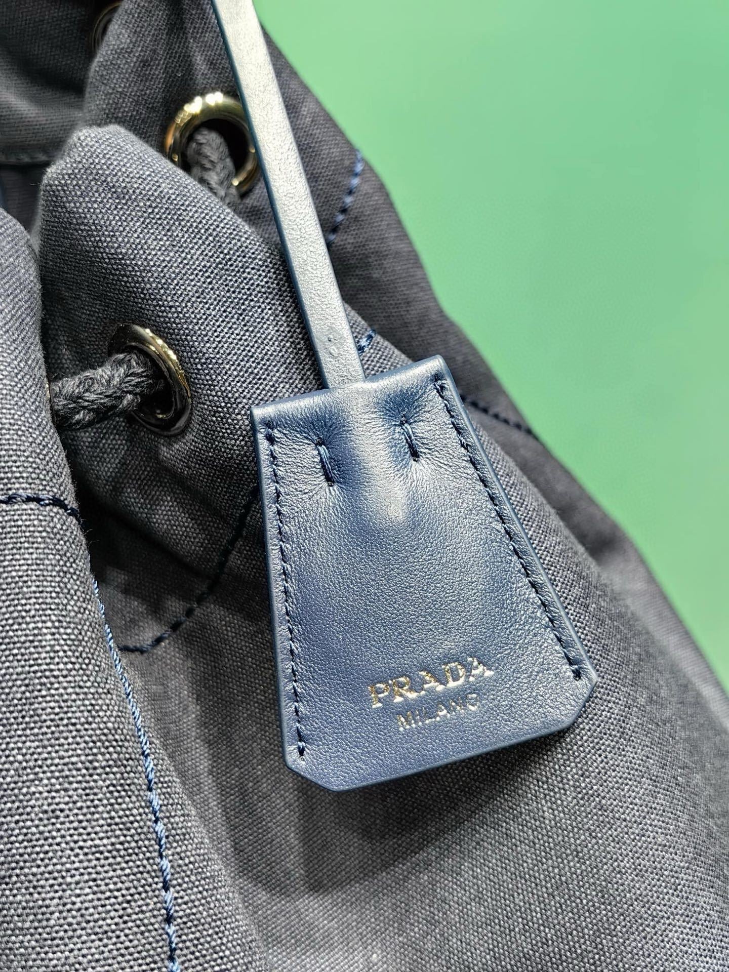Prada canvas drawstring duffle bag