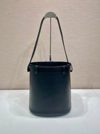 Prada Buckle leather bucket bag with belt