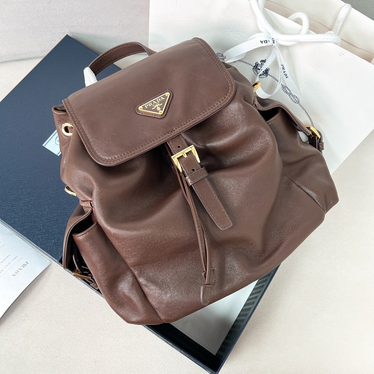 Prada Explore medium nappa leather backpack