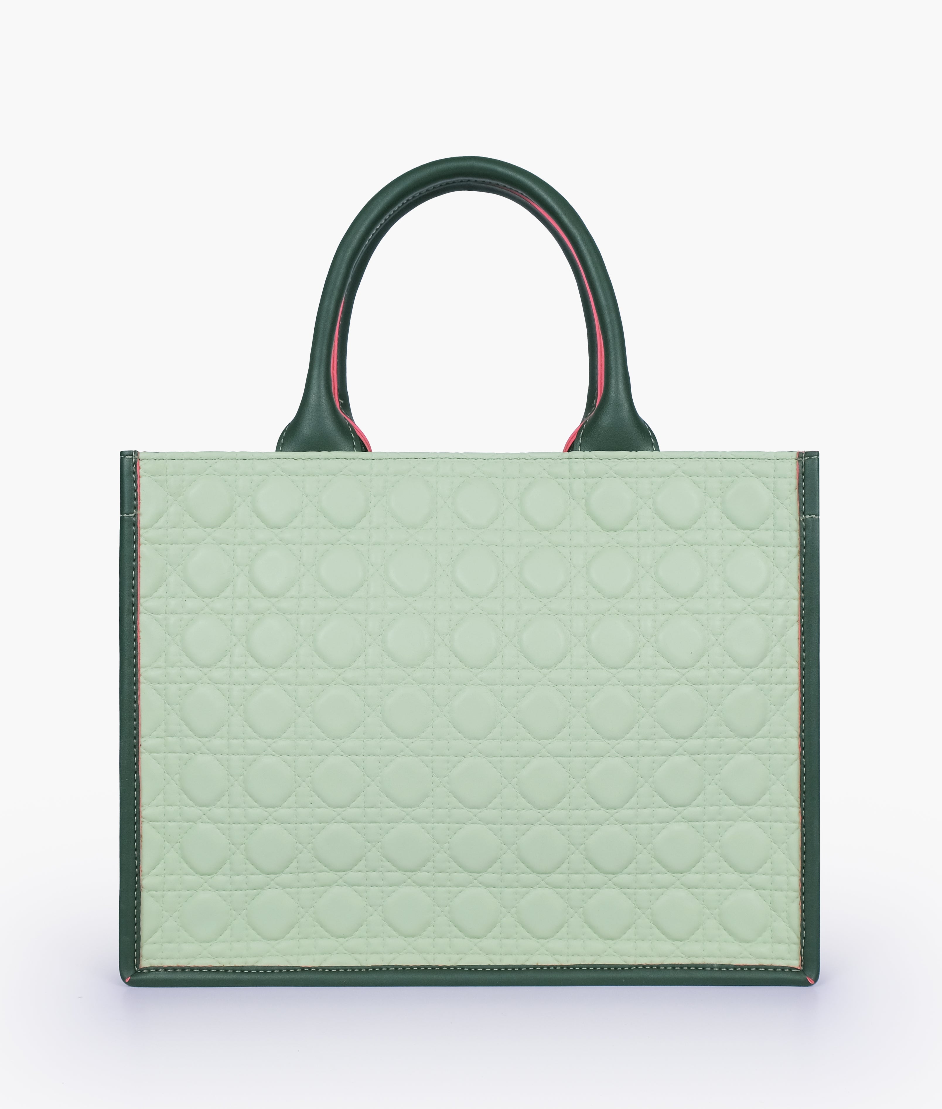 Army green box tote bag