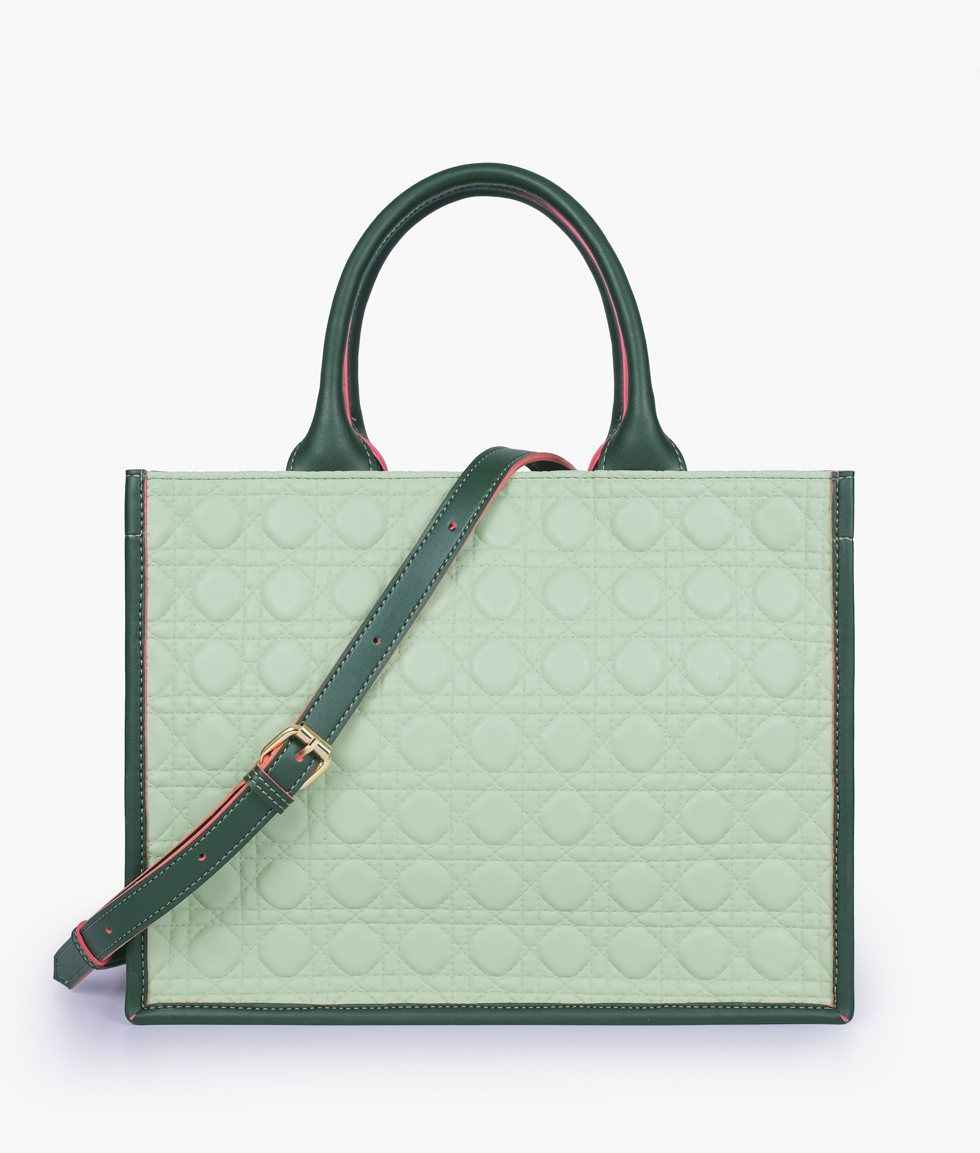 Army green box tote bag