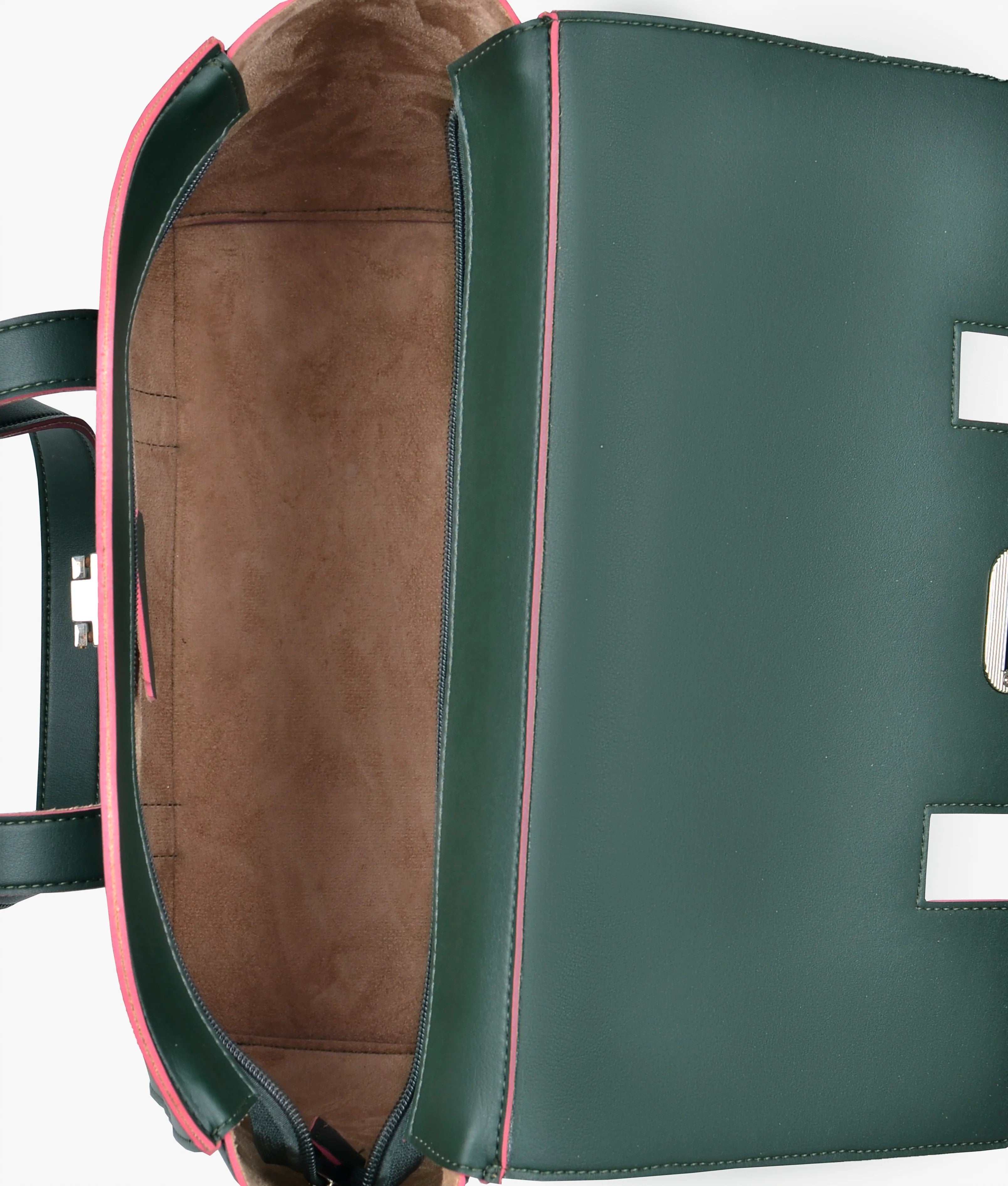 Army green carry-all satchel bag