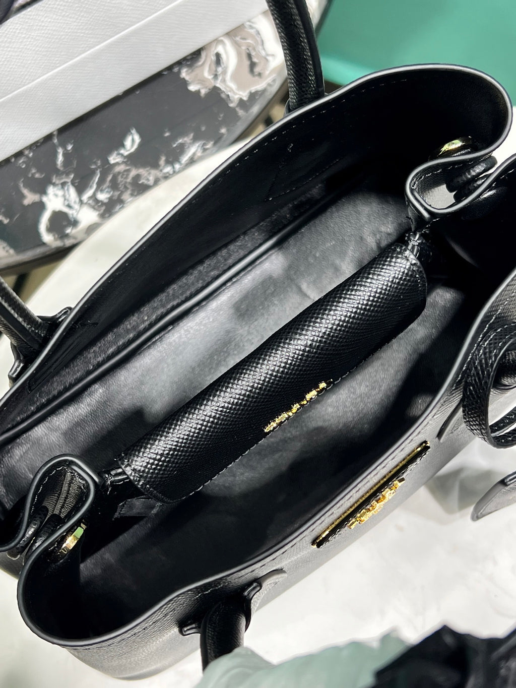 Prada Double small Saffiano leather bag