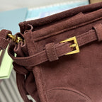 Prada Bonnie small suede shoulder bag