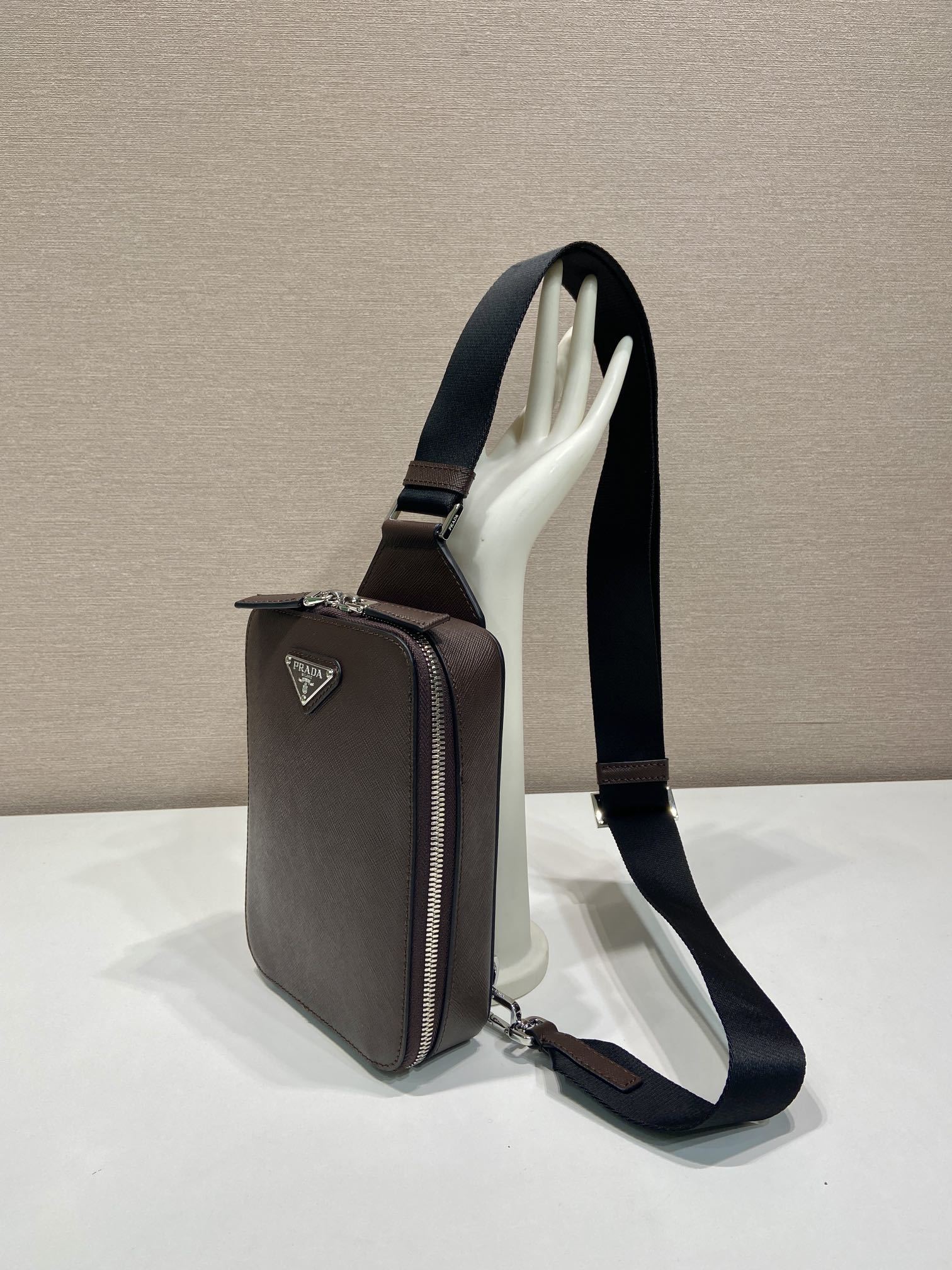 Prada Brique Saffiano leather bag
