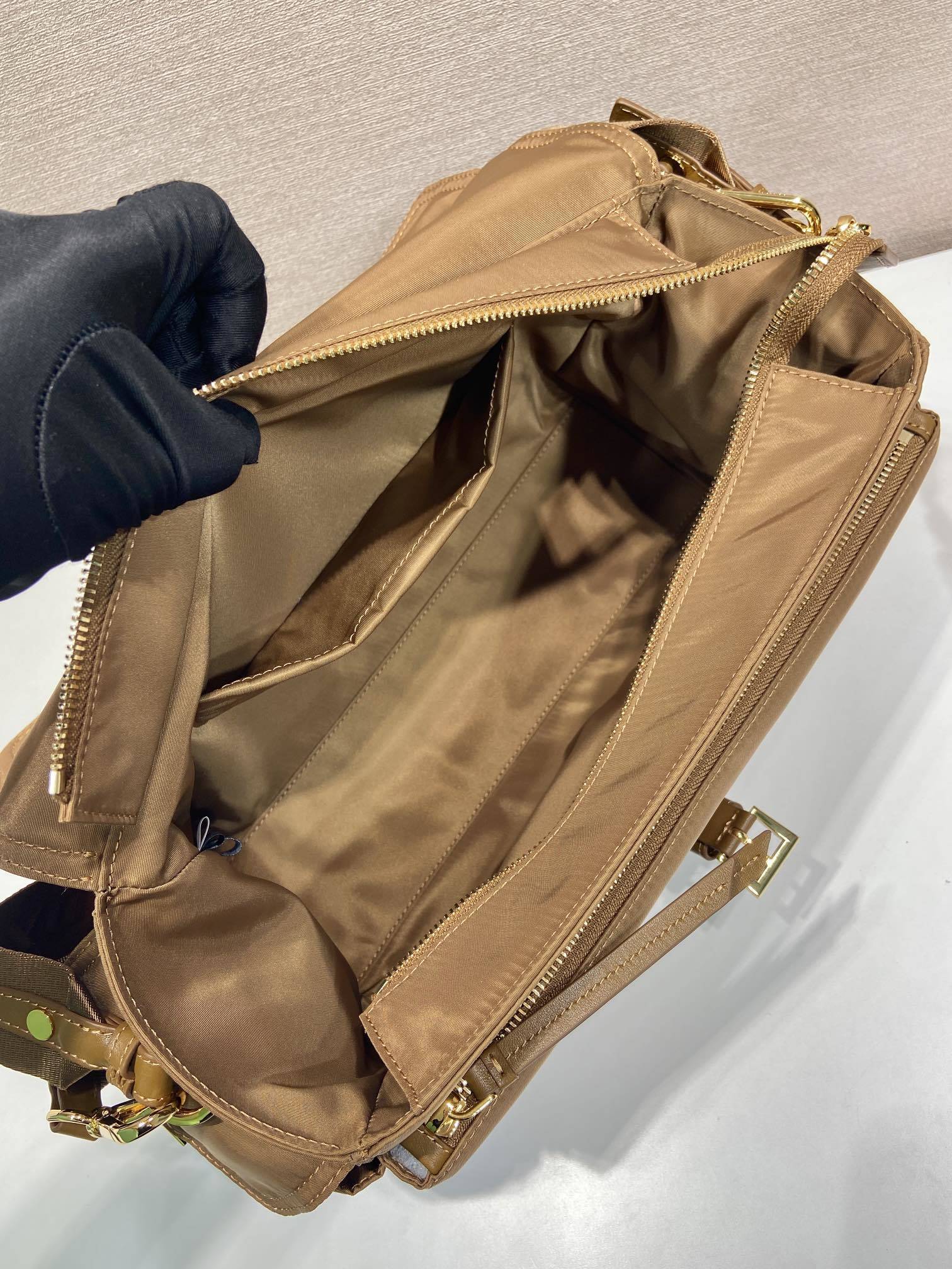 Prada Explore large Re-Nylon shoulder bag with flap