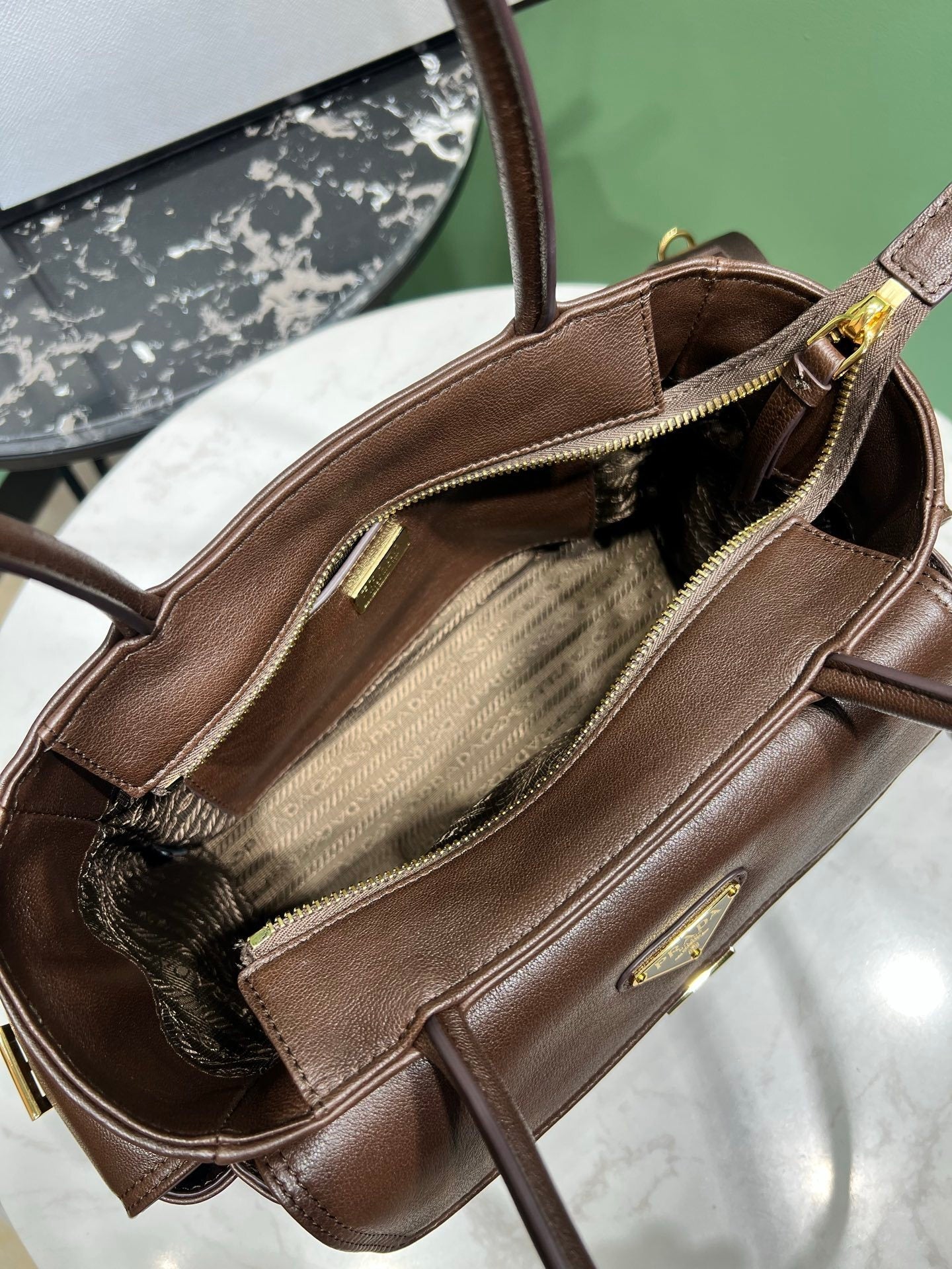 Prada Explore medium nappa leather tote bag