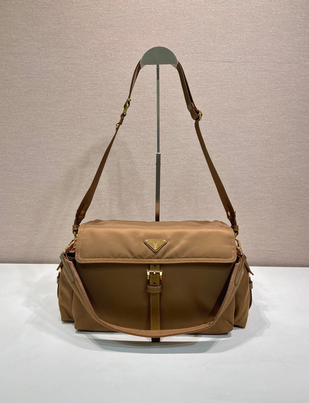 Prada Explore large Re-Nylon shoulder bag with flap
