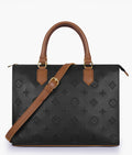 Black and brown on-the-go handbag