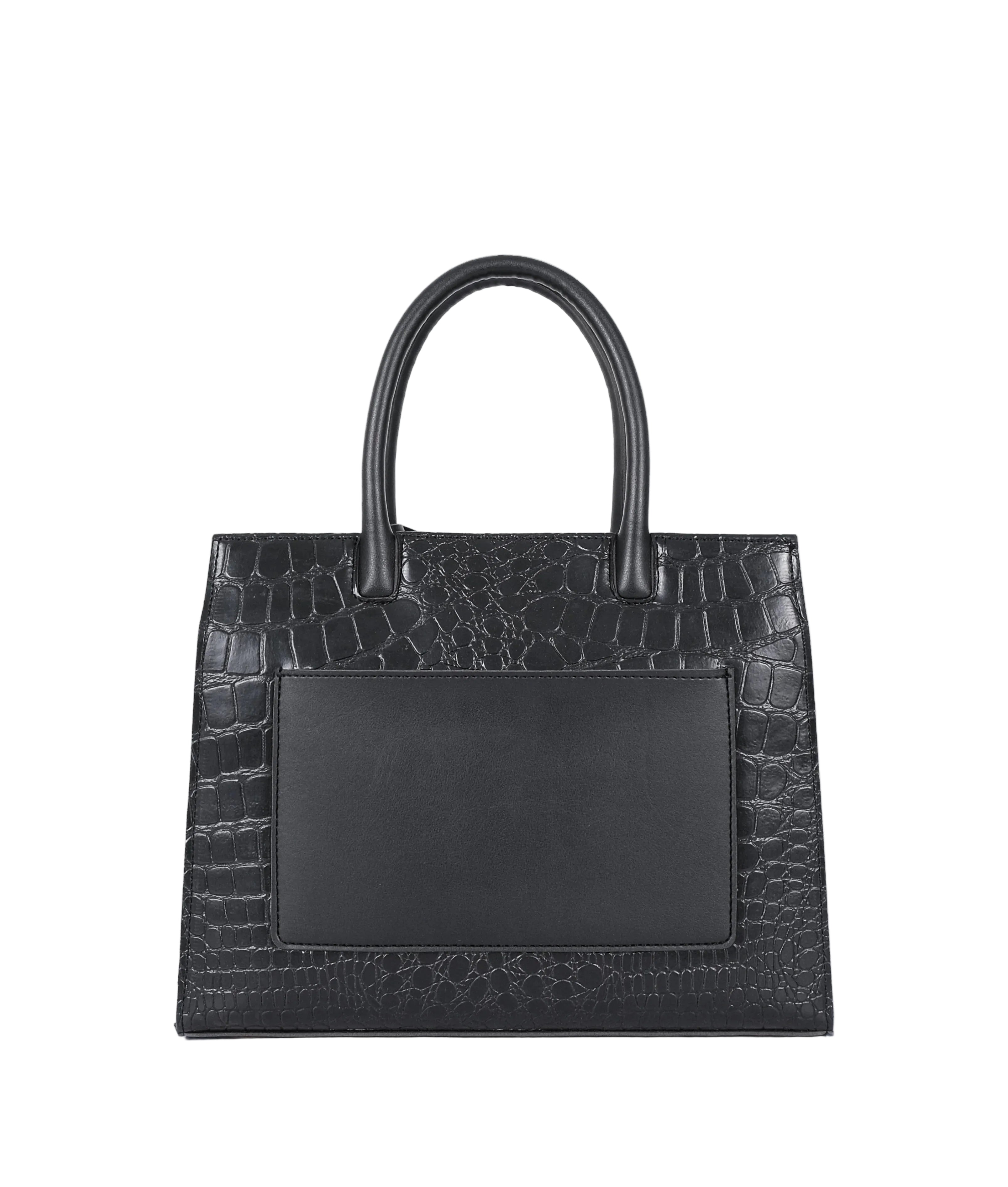 Black crocodile vintage handbag