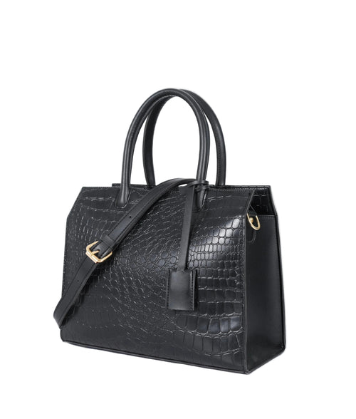 Black crocodile vintage handbag