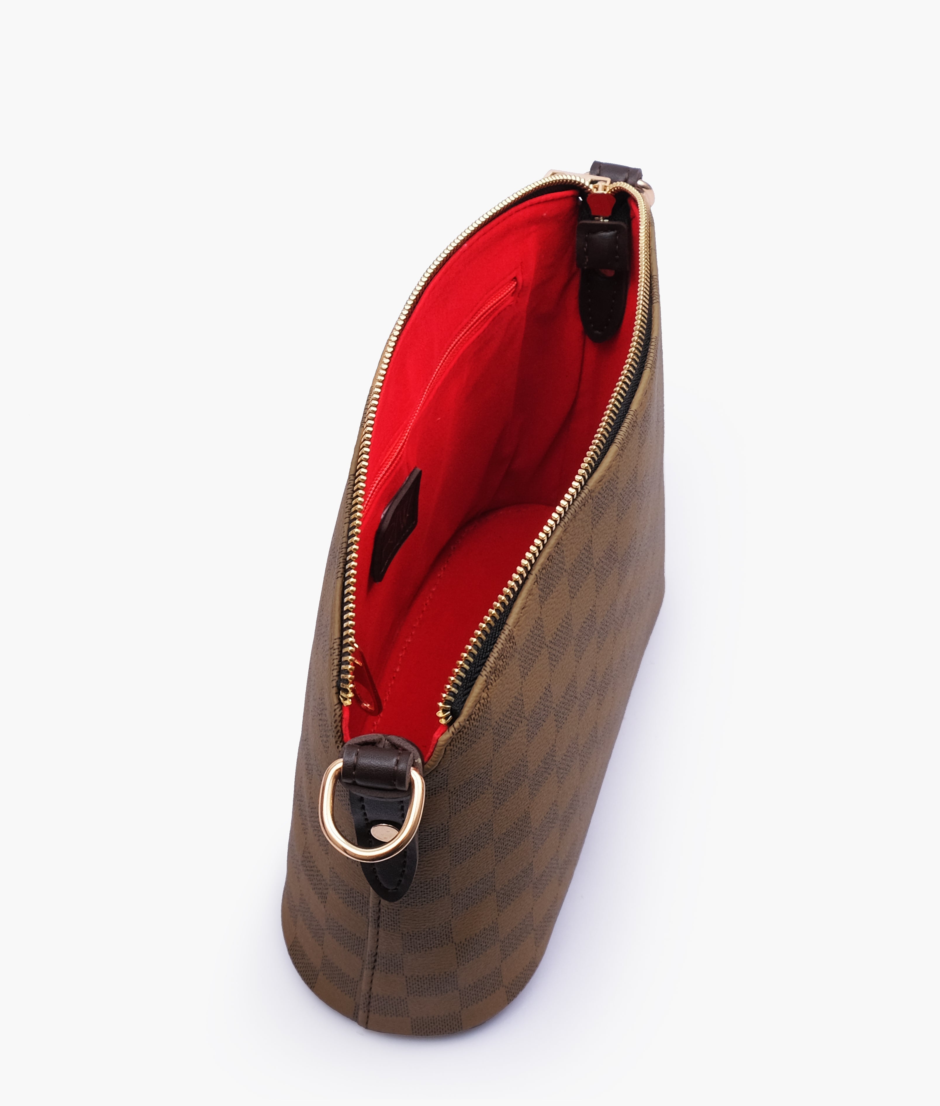 Brown checkered neverfull two piece set