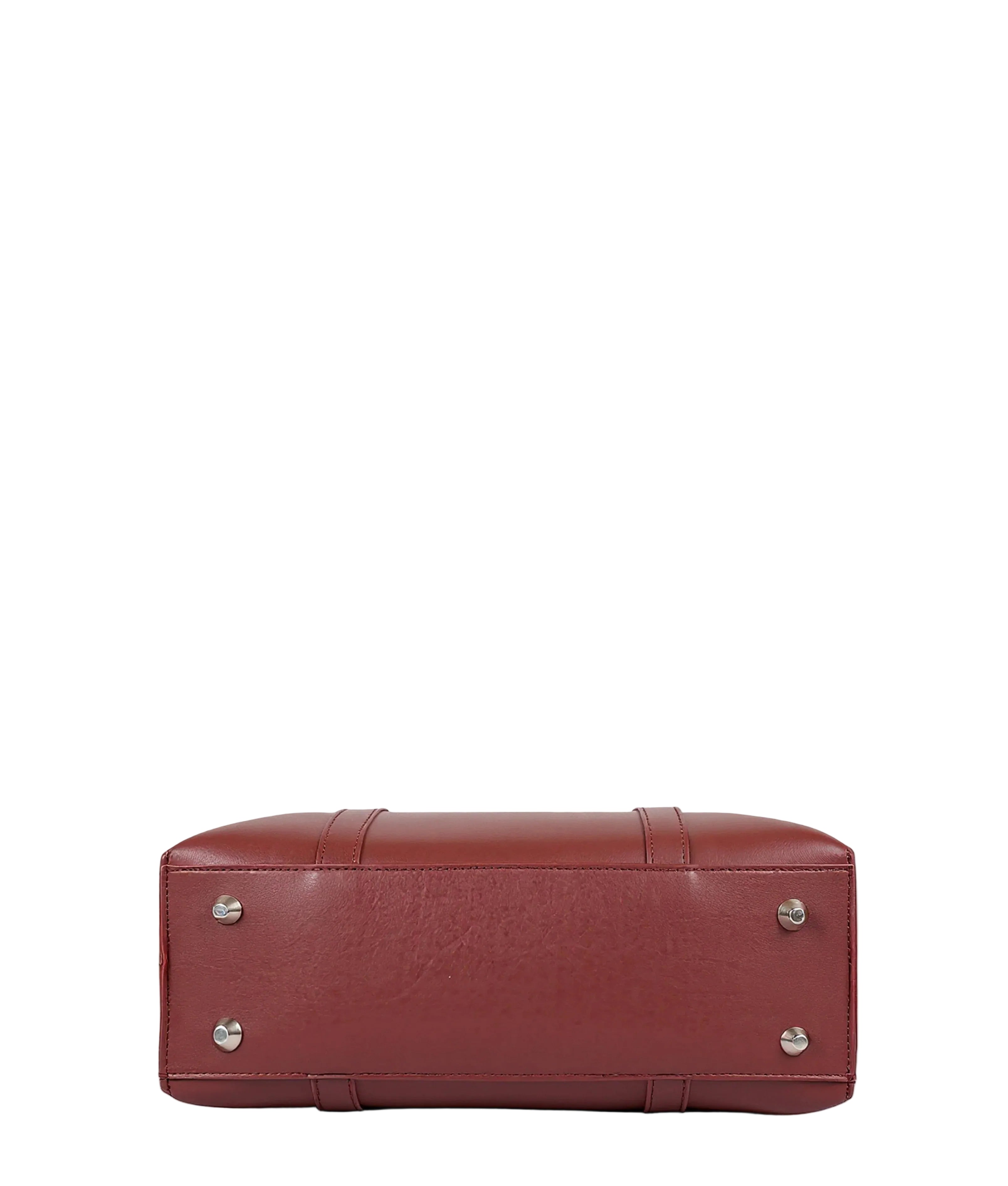 Burgundy double-handle tote bag