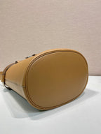 Prada Buckle leather bucket bag with belt