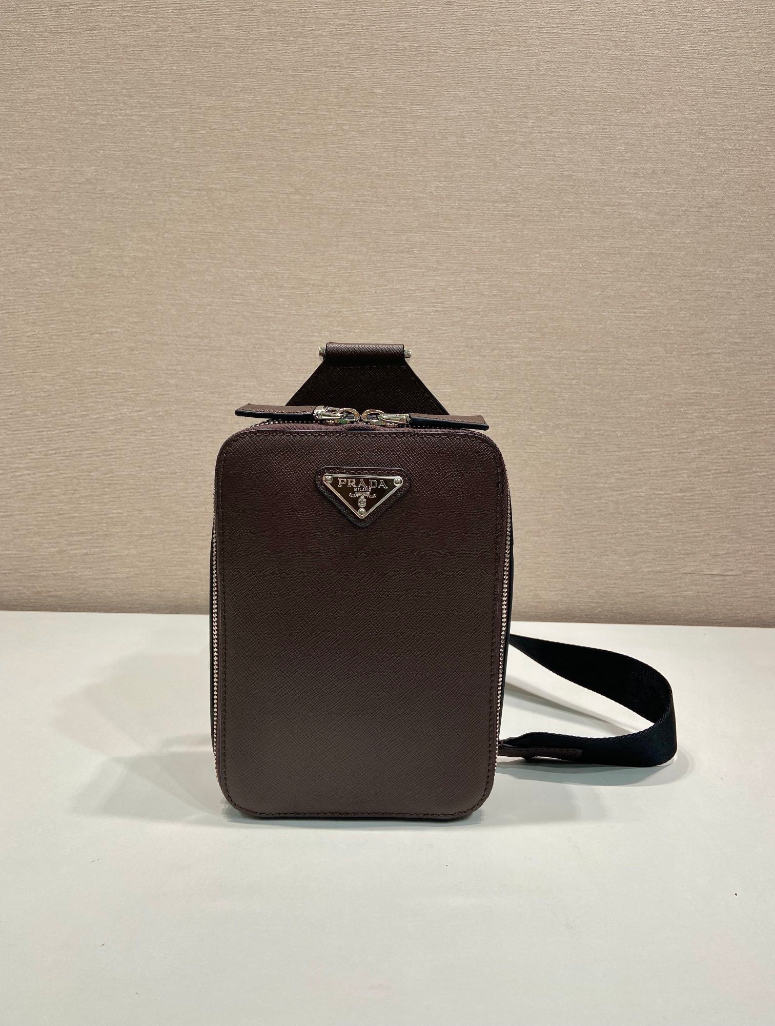 Prada Brique Saffiano leather bag