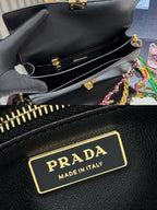 Prada Soft Sound small leather shoulder bag with charms