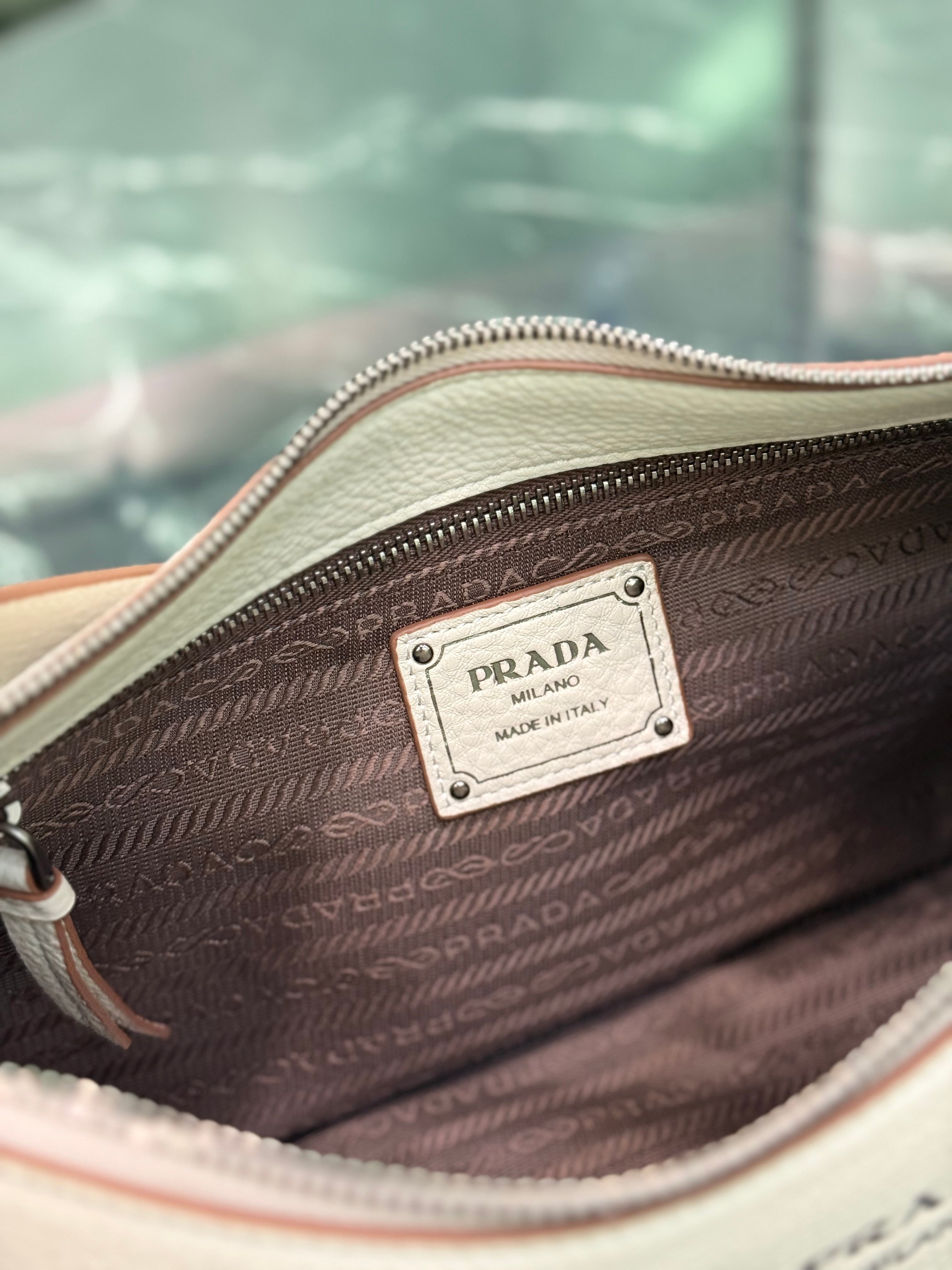 Prada Aimee large leather shoulder bag