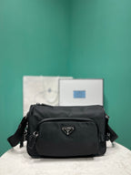 Prada medium Re-Nylon and Saffiano leather shoulder bag