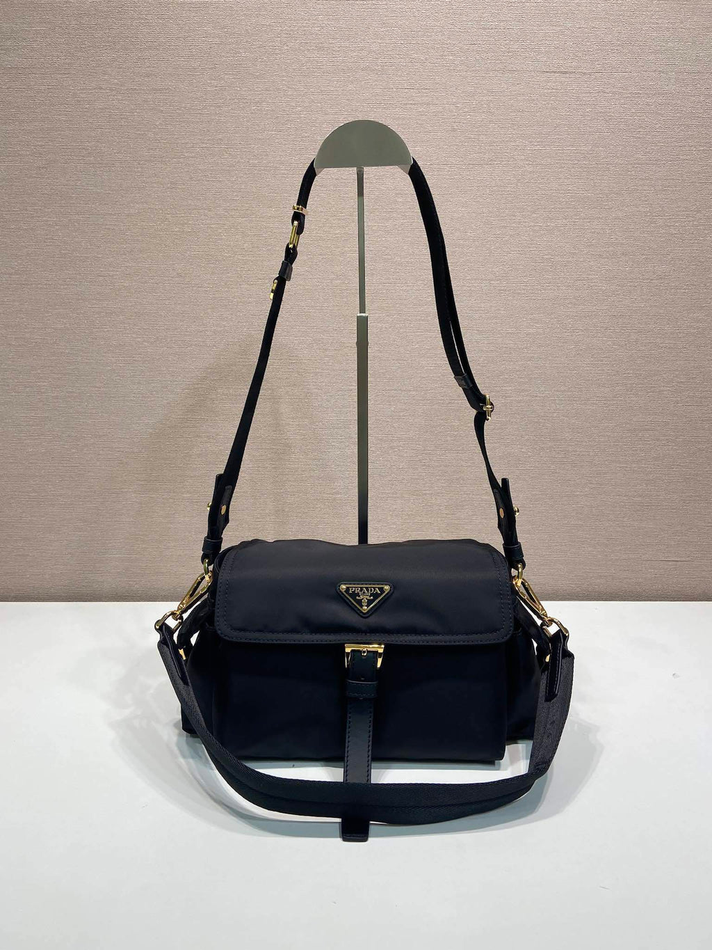 Prada Explore medium Re-Nylon shoulder bag with flap