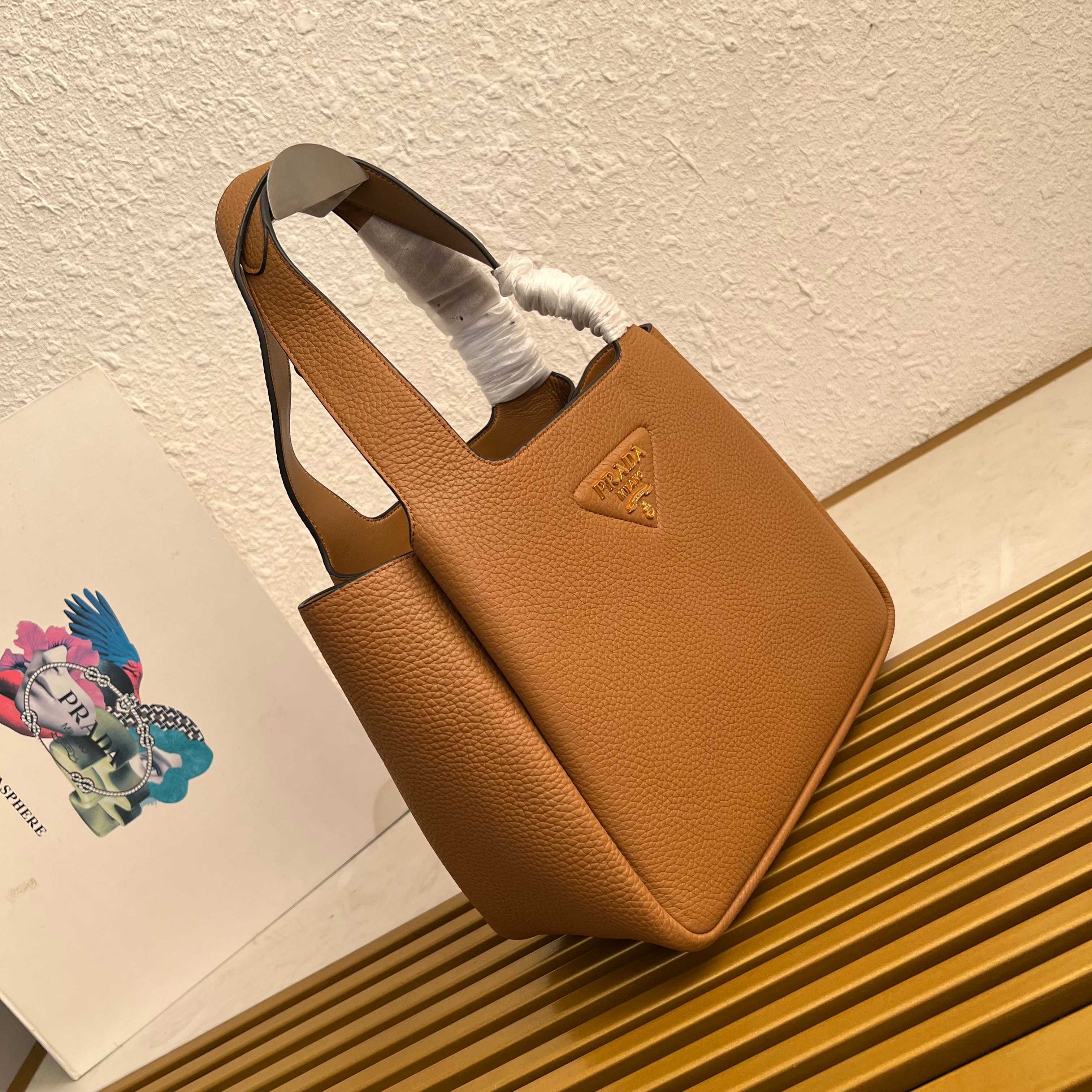 Prada small leather tote bag