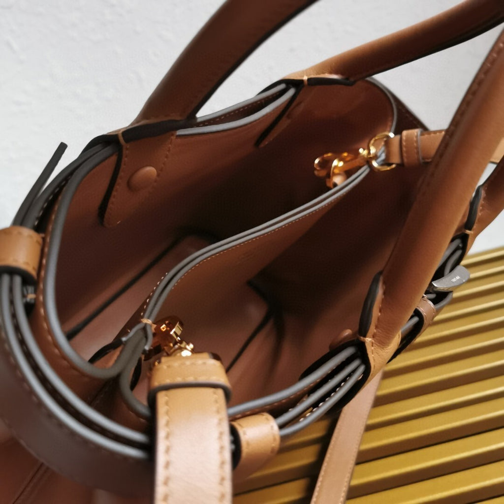 Prada Buckle small leather handbag with belt