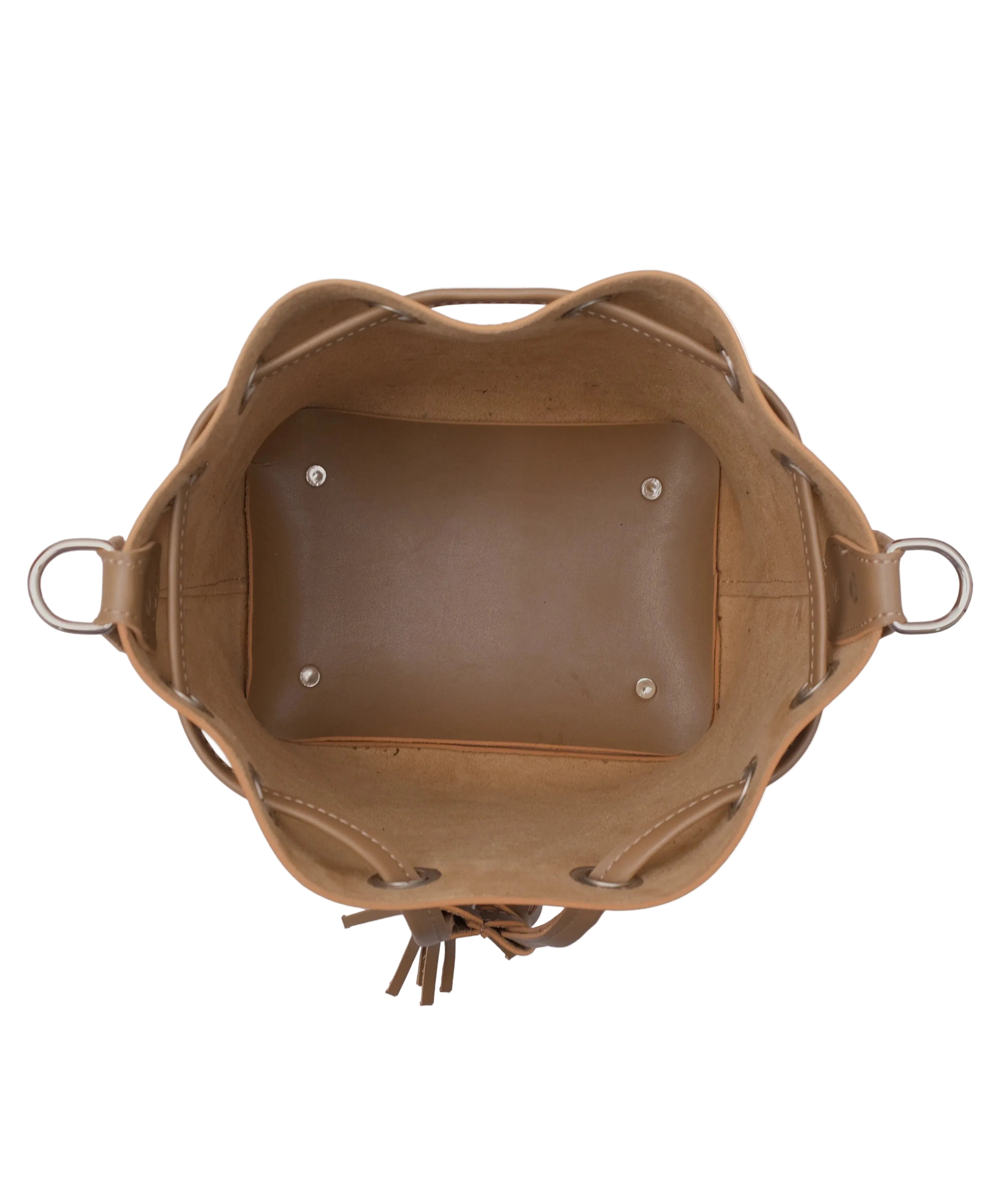 Brown bucket bag