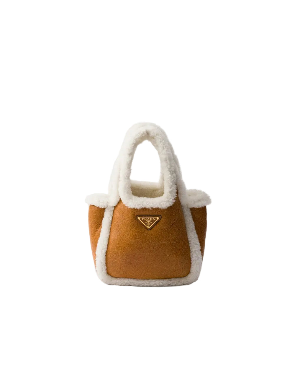 Prada mini shearling handbag
