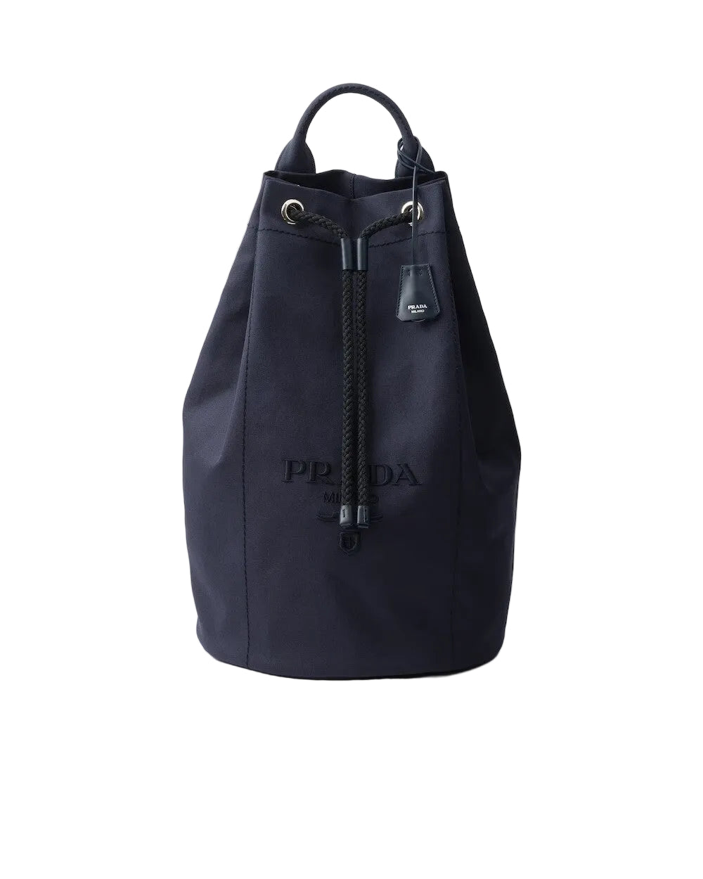 Prada canvas drawstring duffle bag