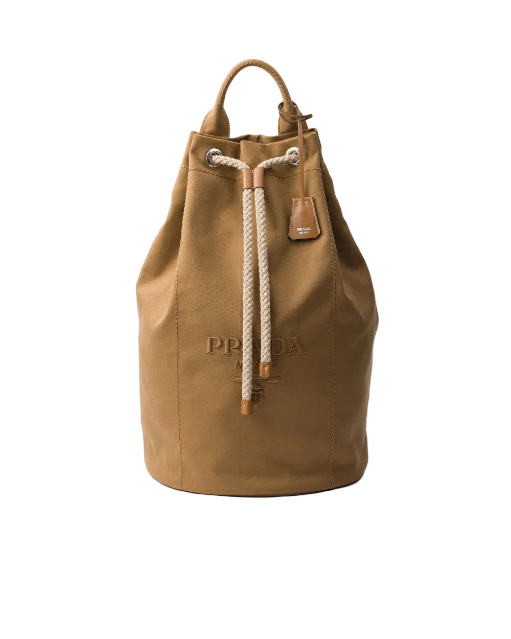 Prada canvas drawstring duffle bag