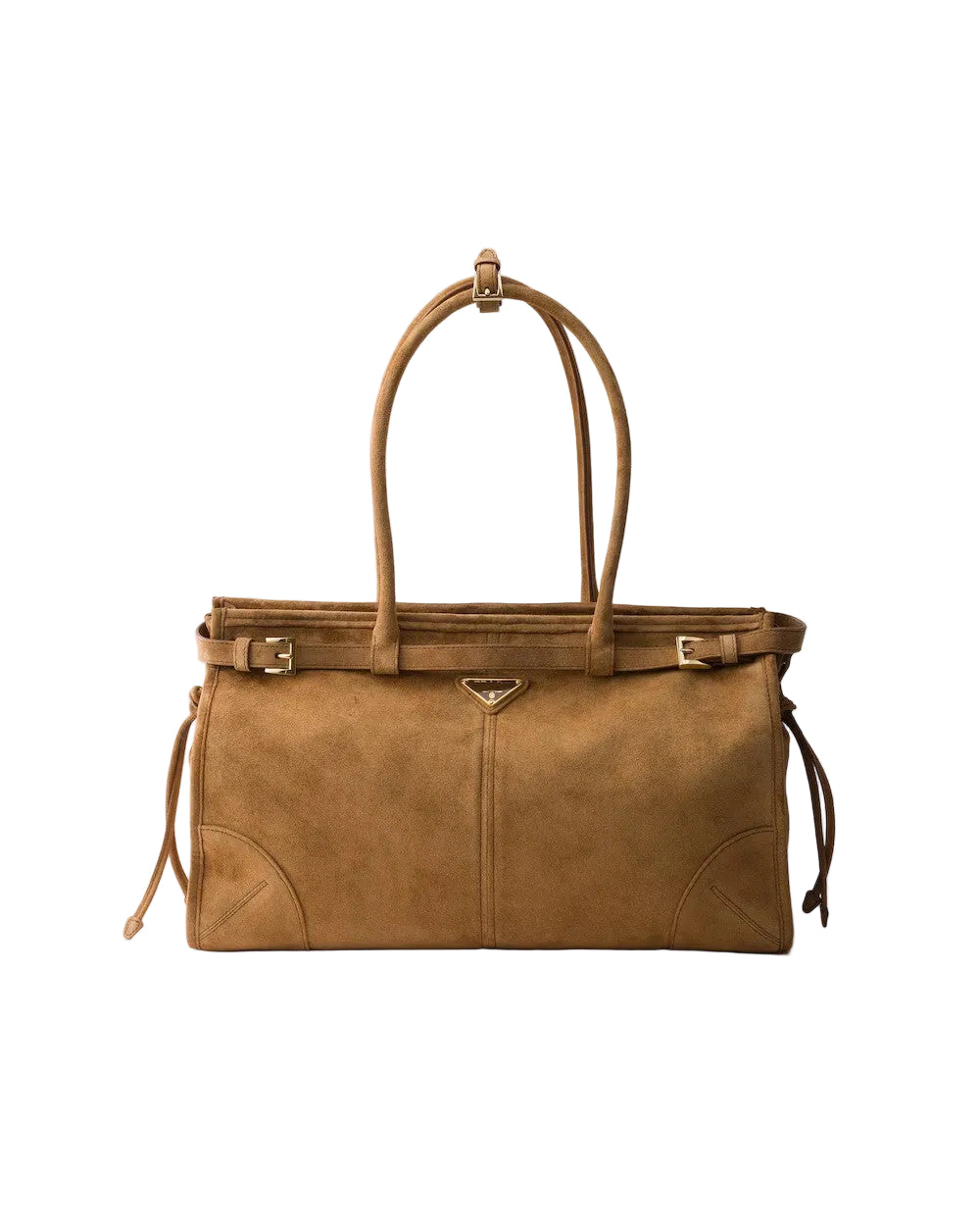 Prada Bonnie large suede handbag