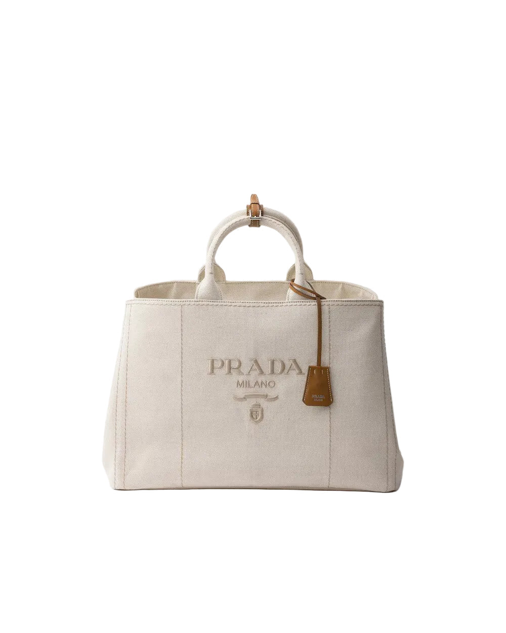 Prada Jardiniere extra-large linen blend tote bag