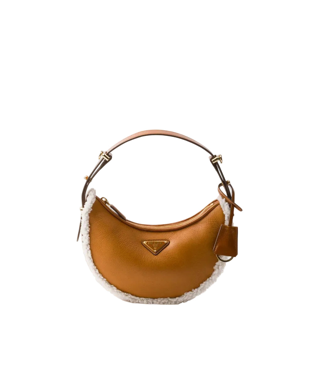 Prada Arqué small shearling shoulder bag