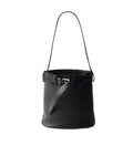 Prada Buckle leather bucket bag with belt