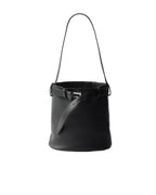 Prada Buckle leather bucket bag with belt