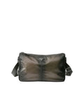 Prada Antiqued leather zipper shoulder bag