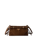Prada Bonnie small suede shoulder bag