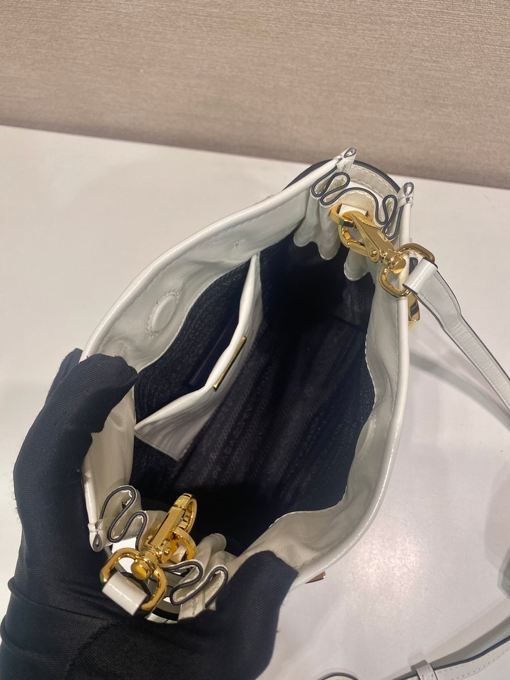 Prada Bonnie leather mini shoulder bag