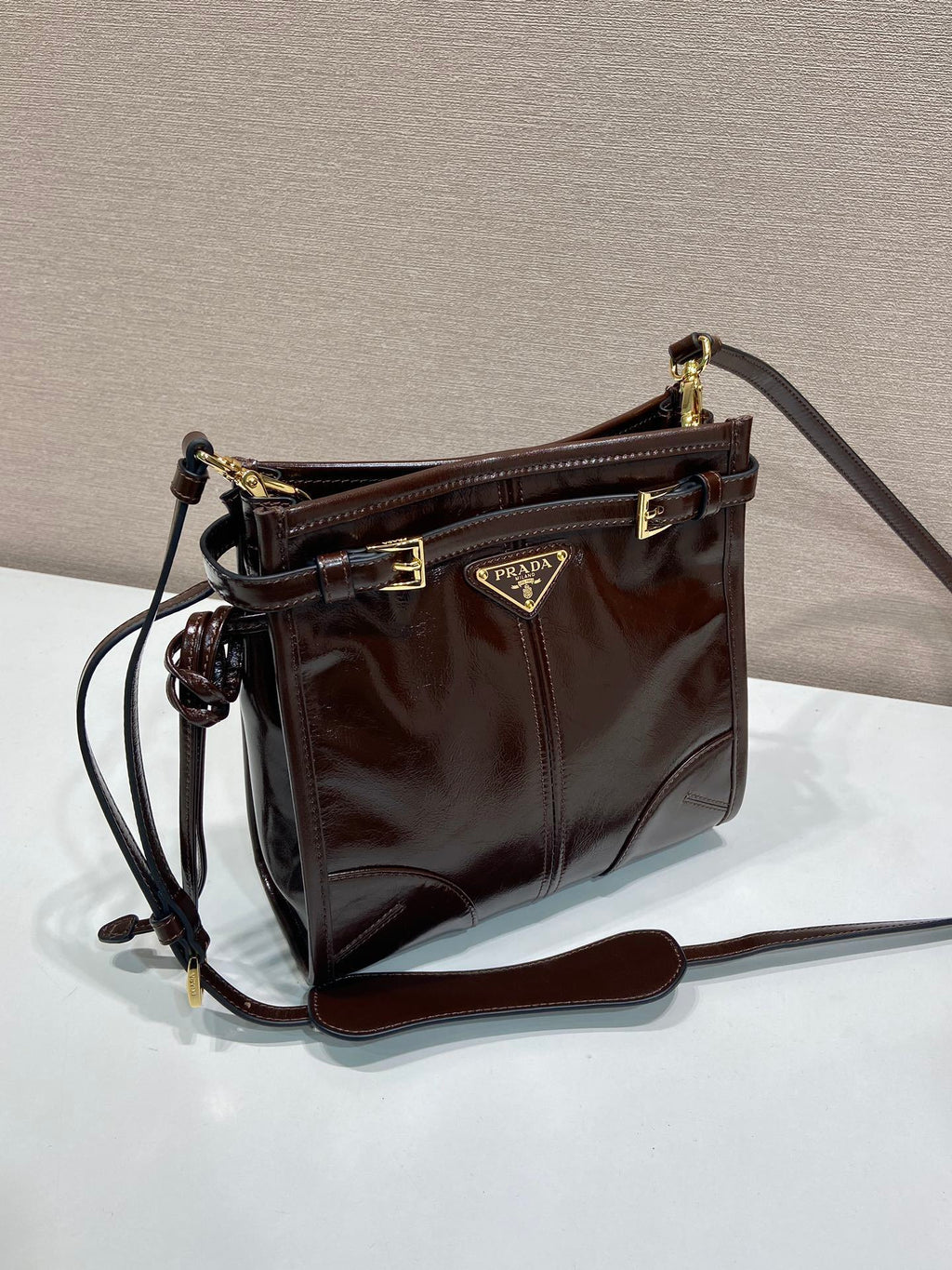 Prada Bonnie leather mini shoulder bag
