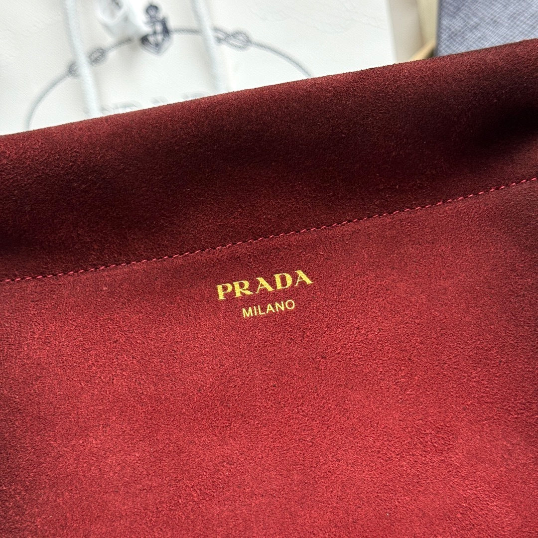 Prada Enchaine mini suede bag