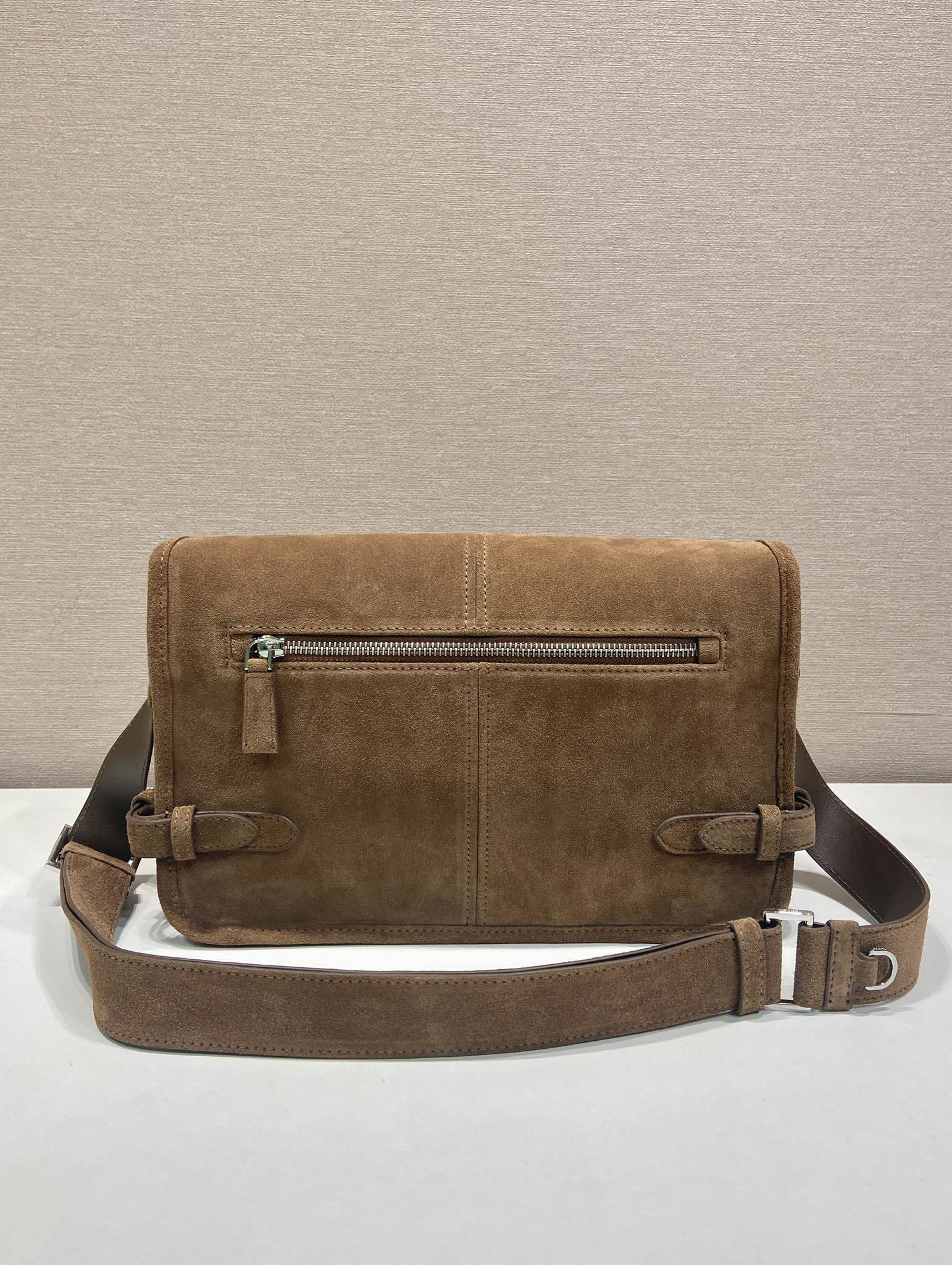 Prada suede shoulder bag