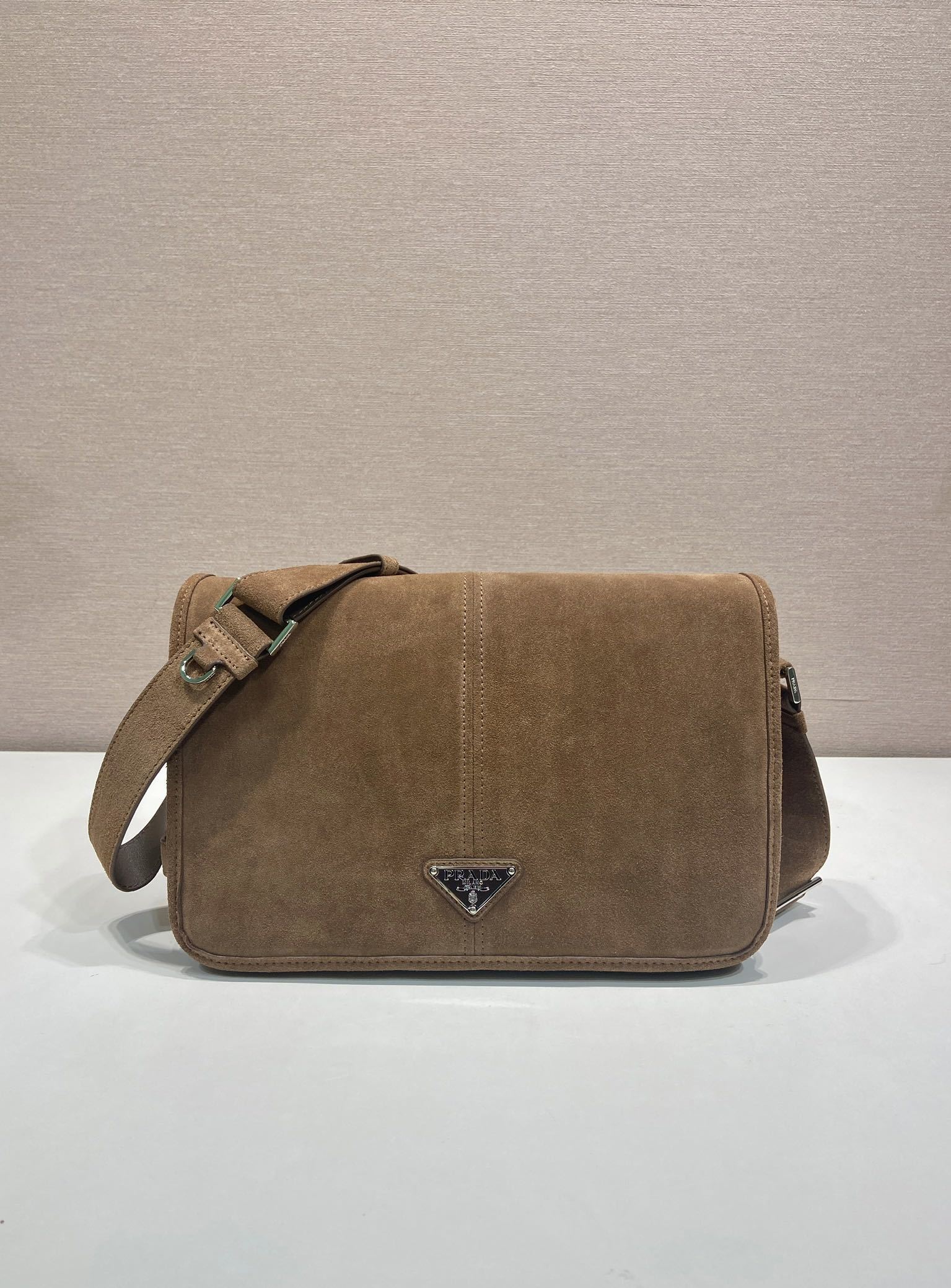 Prada suede shoulder bag