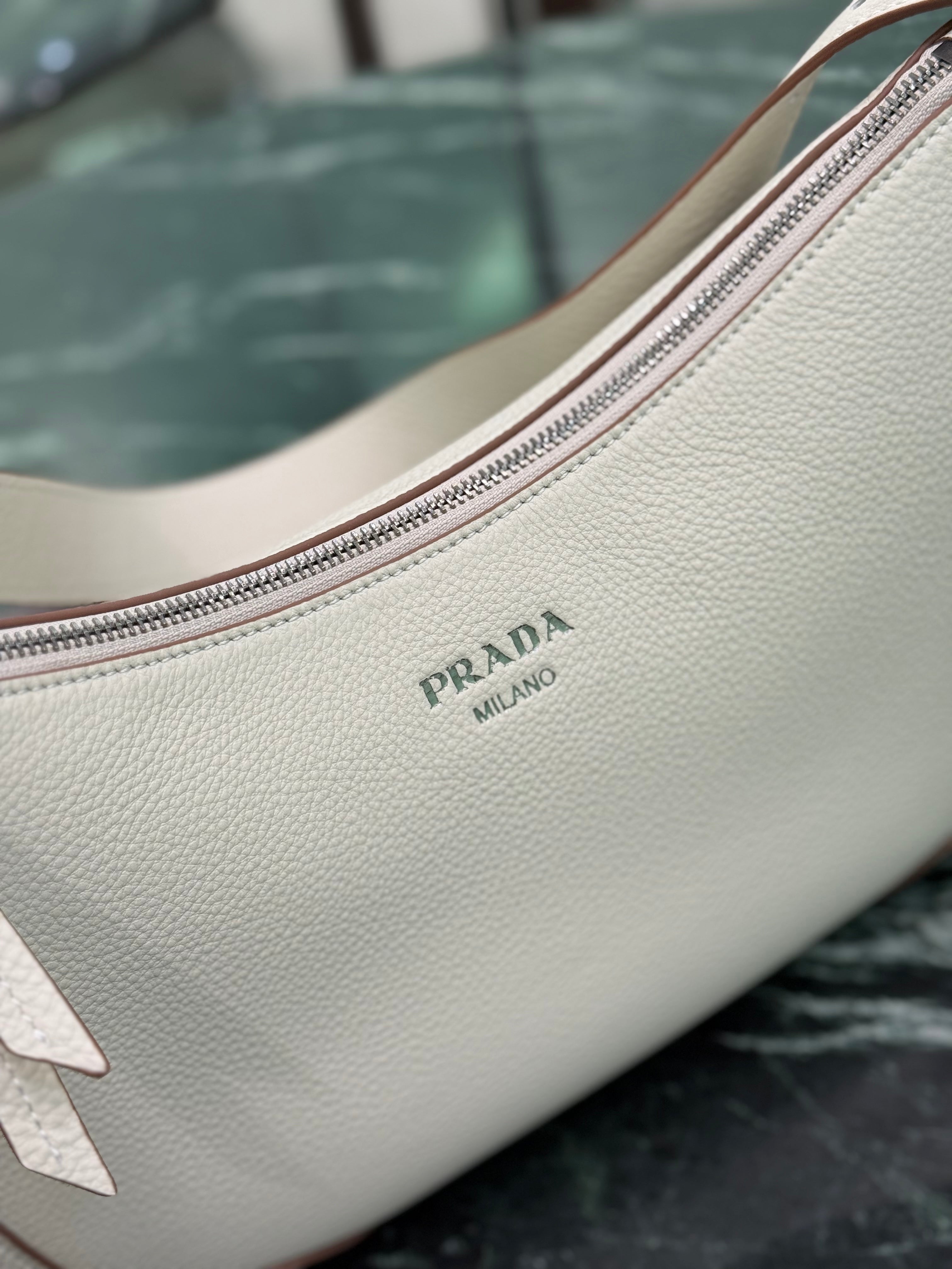Prada Aimee large leather shoulder bag