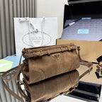 Prada Bonnie small suede shoulder bag