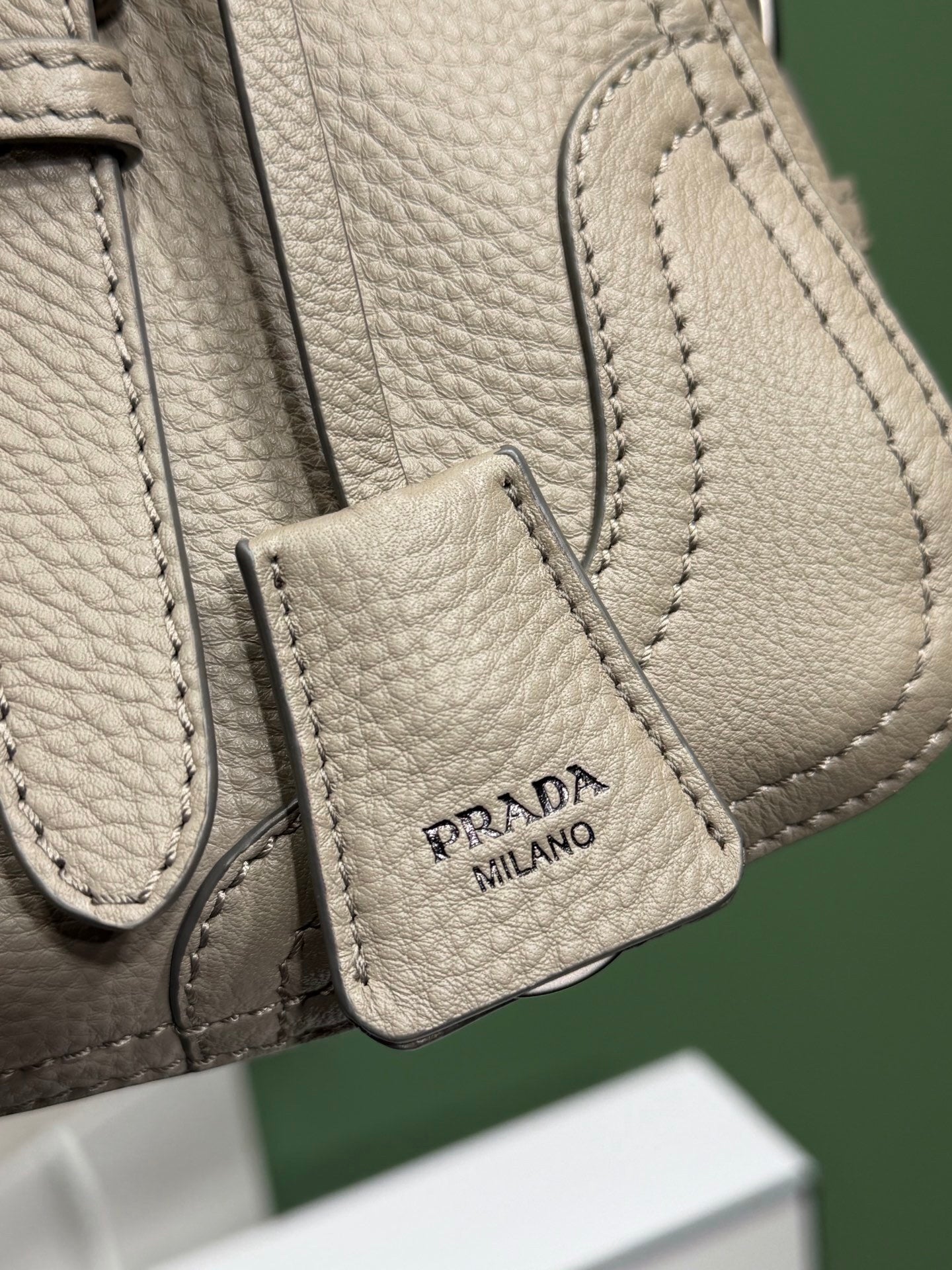 Prada large leather tote bag