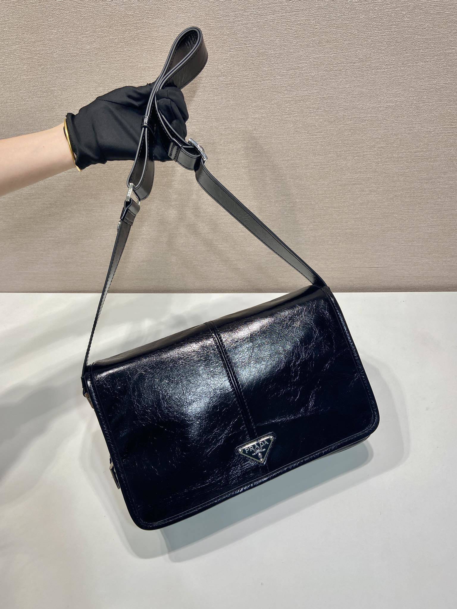 Prada leather shoulder bag