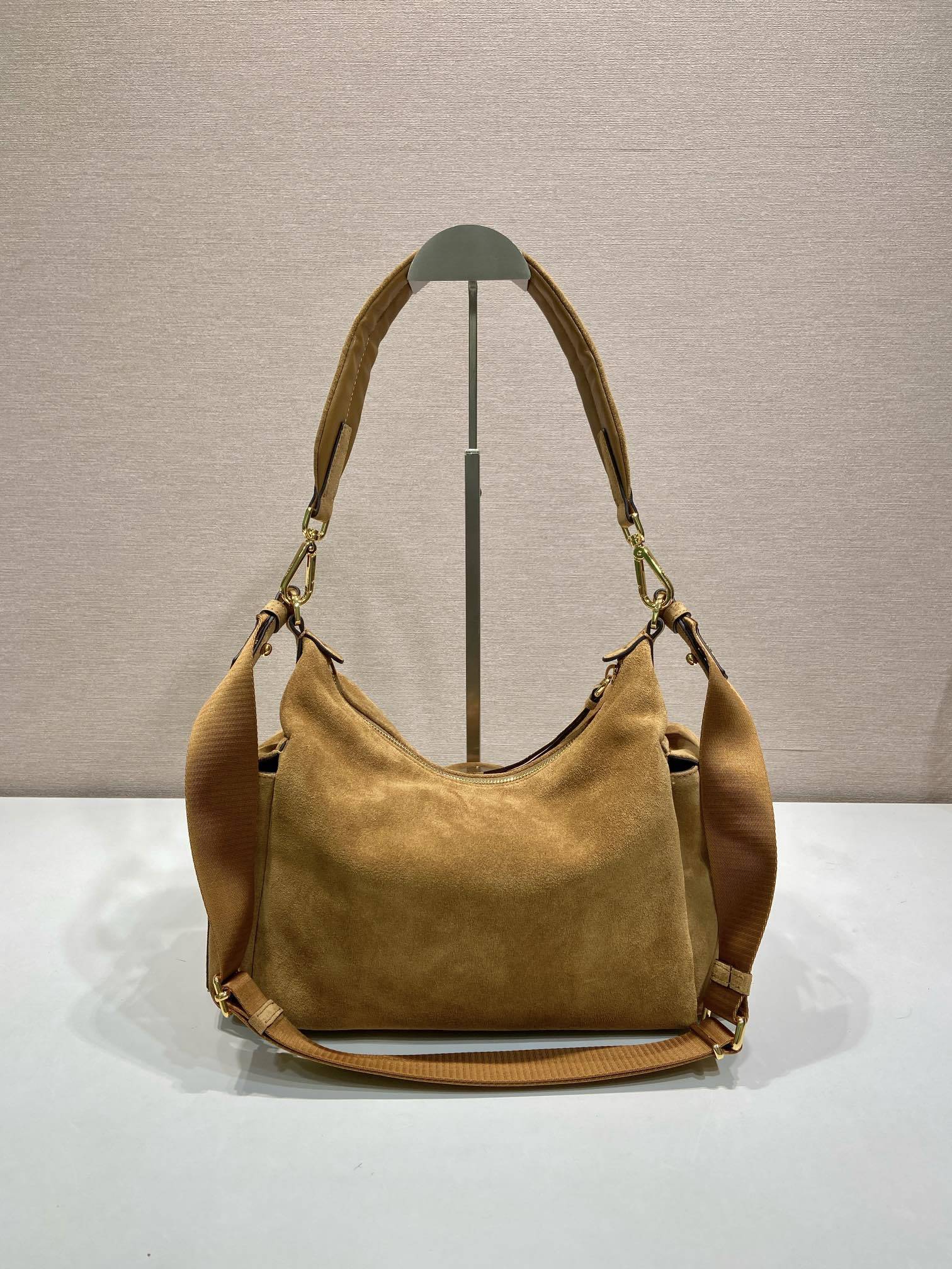 Prada Explore large suede bag