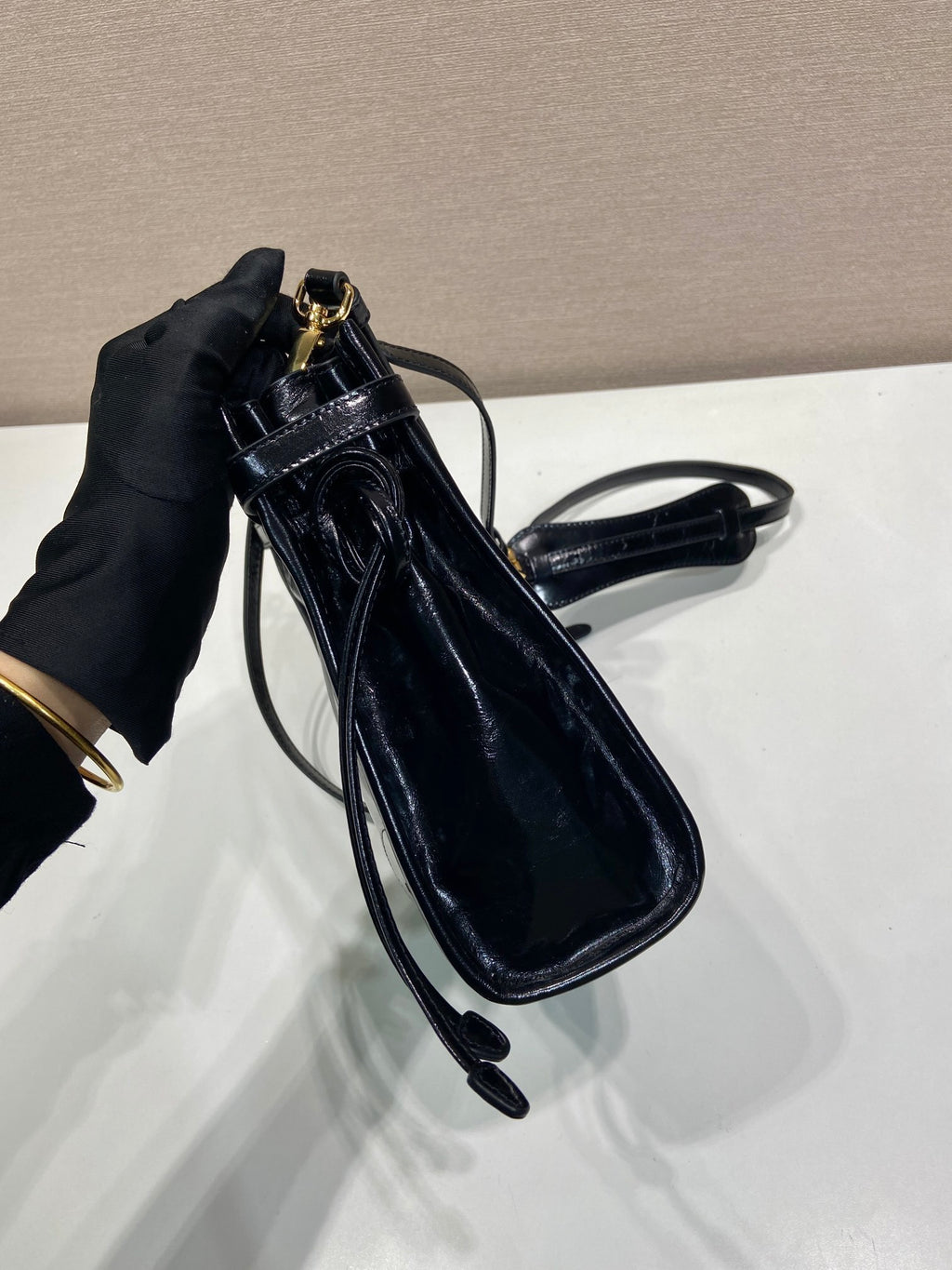 Prada Bonnie leather mini shoulder bag