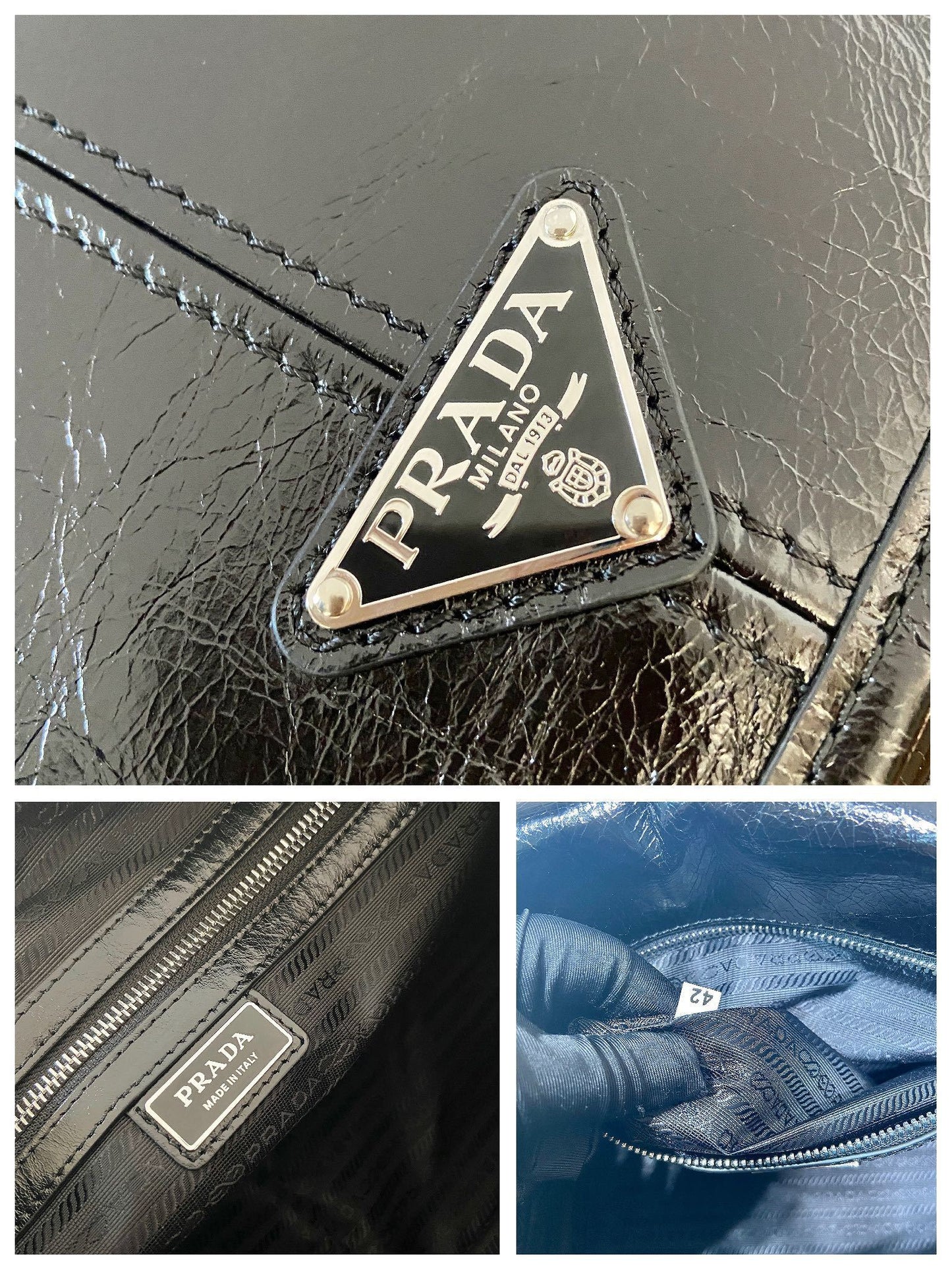 Prada leather shoulder bag