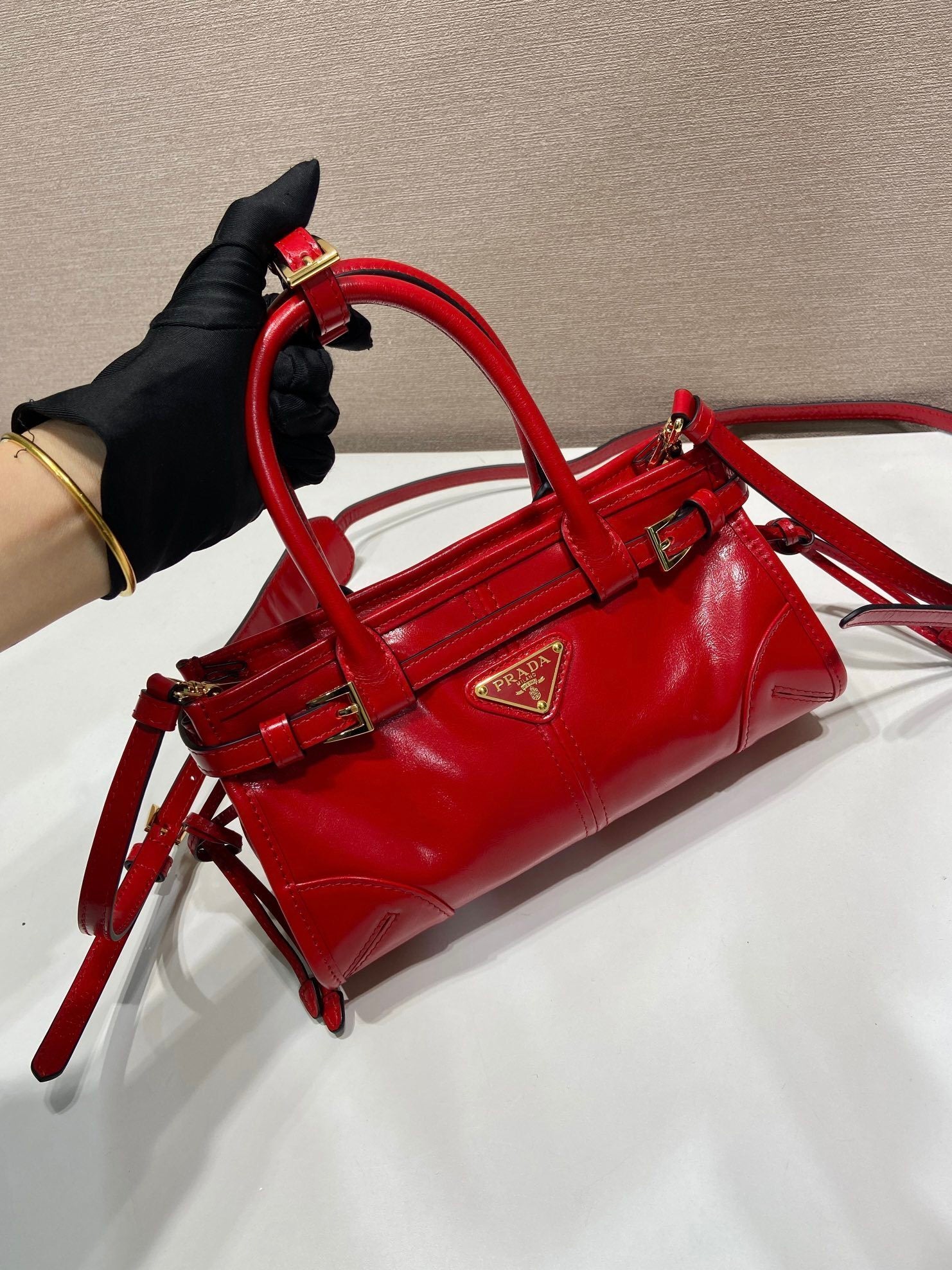 Prada Bonnie leather mini handbag