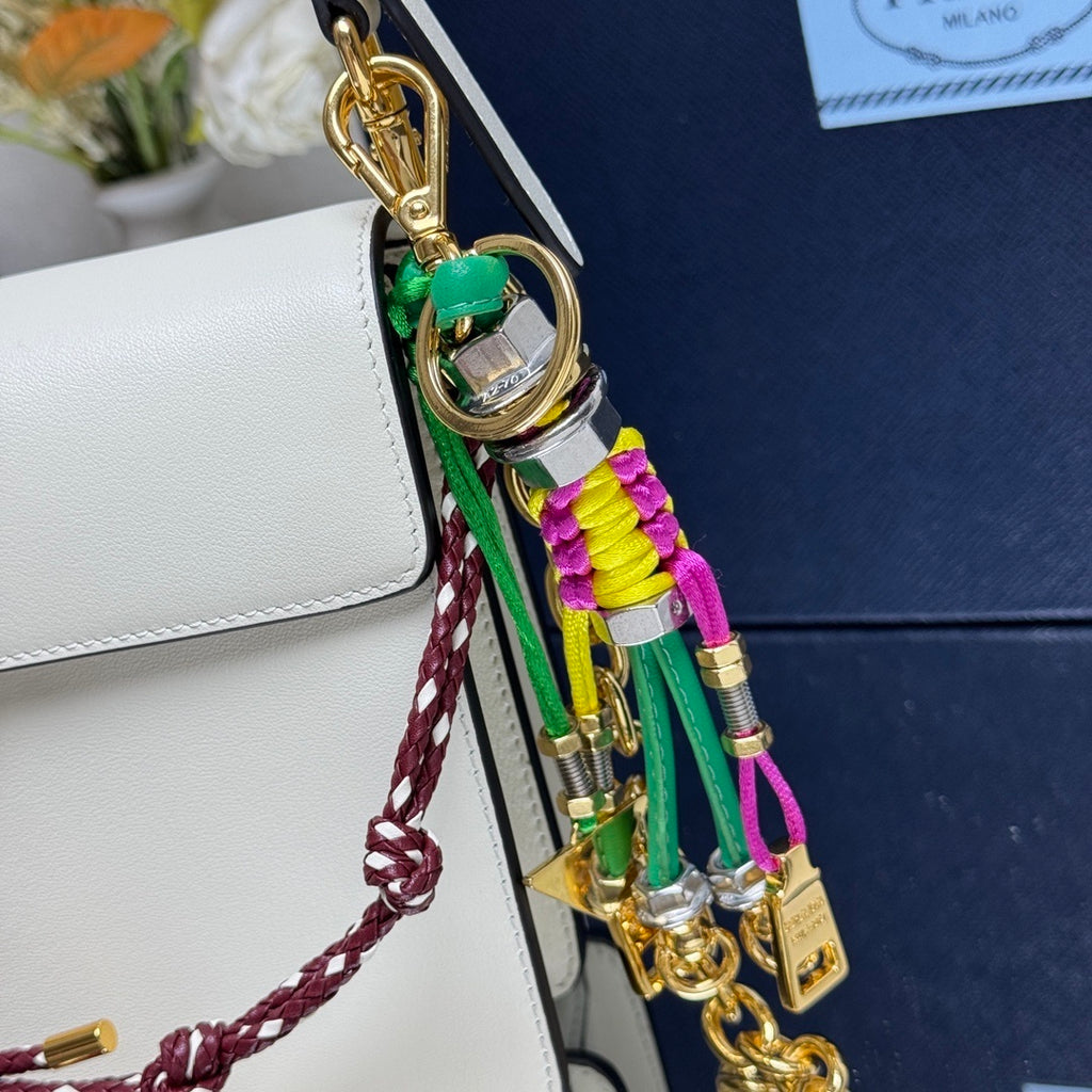 Prada Soft Sound small leather shoulder bag with charms